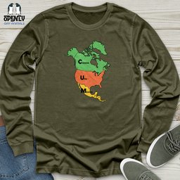 Canada USA Mexico Unisex Long Sleeve Tee Gift For Animal Lover