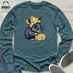 Cheesy Mouse Delight Unisex Long Sleeve Tee Gift For Animal Lover