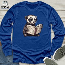 Ferret Reader Unisex Long Sleeve Tee Gift For Animal Lover