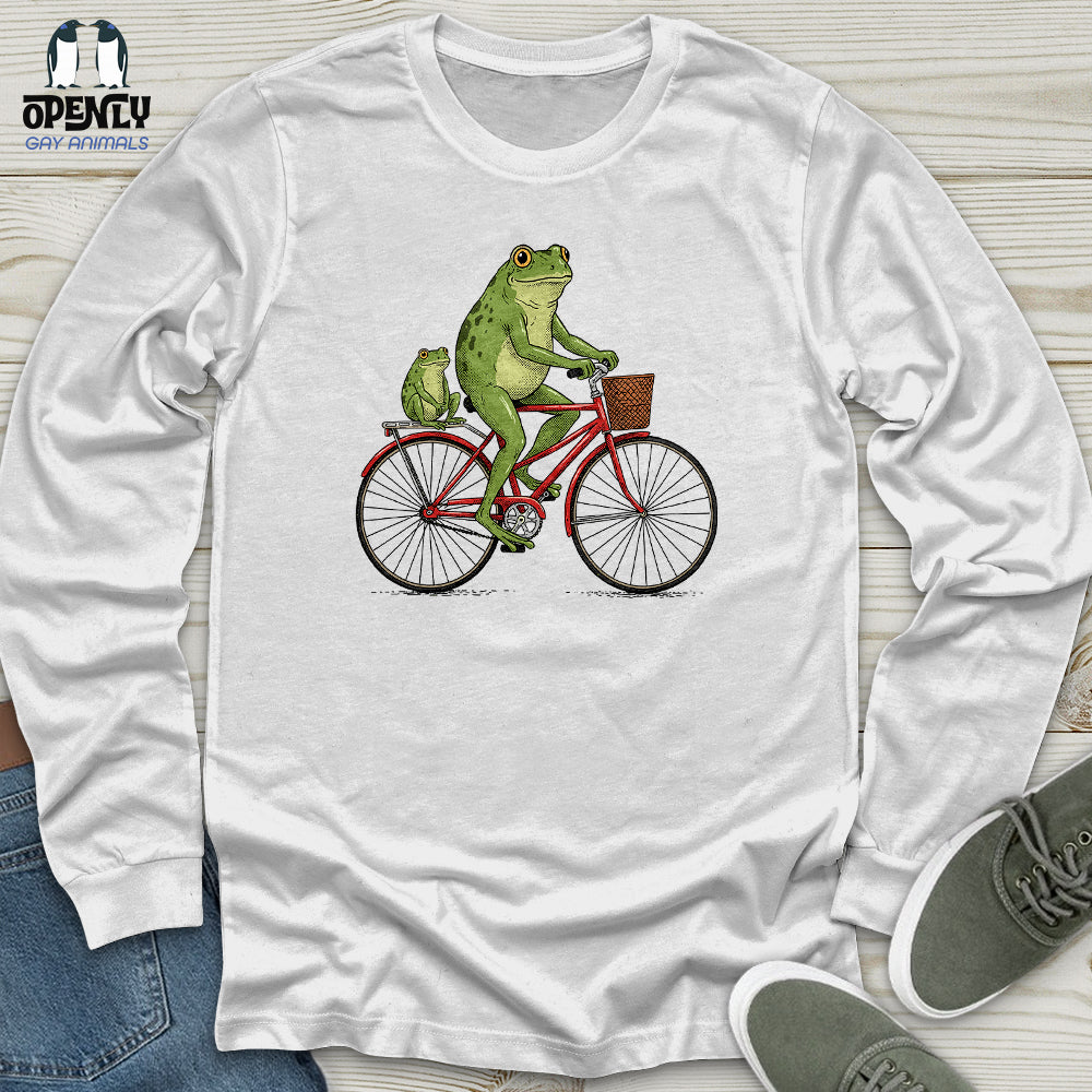Frogs On A Ride Unisex Long Sleeve Tee Gift For Frog Lover