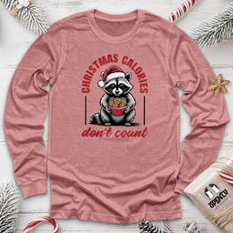 Christmas Calories Dont Count Unisex Long Sleeve Tee Gift For Animal Lover