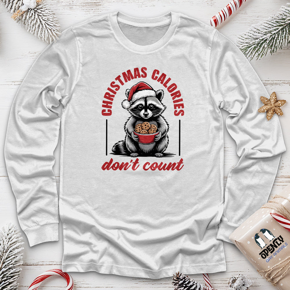 Christmas Calories Dont Count Unisex Long Sleeve Tee Gift For Animal Lover