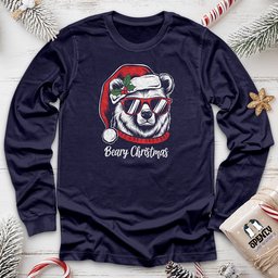 Beary Christmas Unisex Long Sleeve Tee Gift For Animal Lover