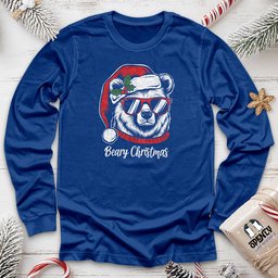 Beary Christmas Unisex Long Sleeve Tee Gift For Animal Lover