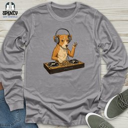 Dog DJ Unisex Long Sleeve Tee Gift For Dog Lover