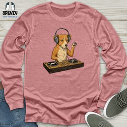 Dog DJ Unisex Long Sleeve Tee Gift For Dog Lover
