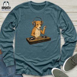 Dog DJ Unisex Long Sleeve Tee Gift For Dog Lover