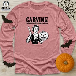Carving Unisex Long Sleeve Tee Gift For Animal Lover