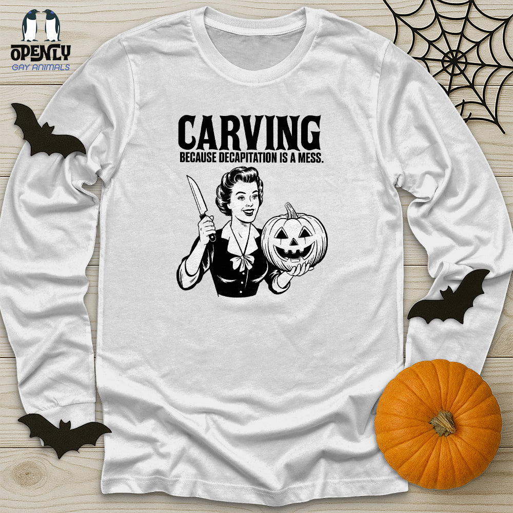 Carving Unisex Long Sleeve Tee Gift For Animal Lover