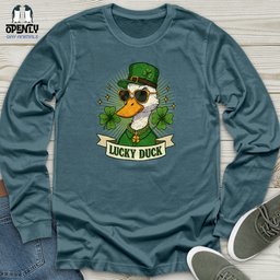 Lucky Duck Unisex Long Sleeve Tee Gift For Duck Lover