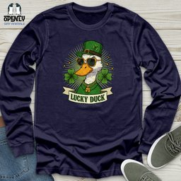 Lucky Duck Unisex Long Sleeve Tee Gift For Duck Lover
