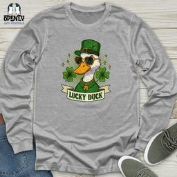 Lucky Duck Unisex Long Sleeve Tee Gift For Duck Lover