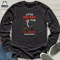 Little Pecker Club Lil Gents Making Dents Unisex Long Sleeve Tee Gift For Animal Lover