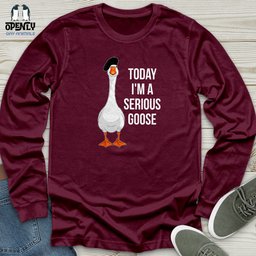 Today Im A Serious Goose 2 Unisex Long Sleeve Tee Gift For Animal Lover