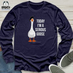 Today Im A Serious Goose 2 Unisex Long Sleeve Tee Gift For Animal Lover