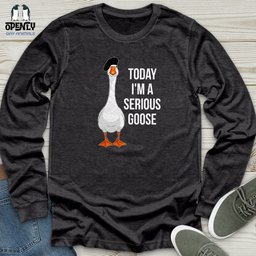 Today Im A Serious Goose 2 Unisex Long Sleeve Tee Gift For Animal Lover