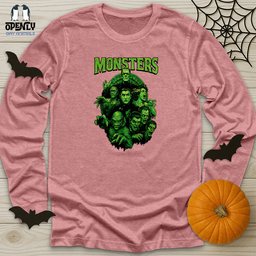 Monsters Unisex Long Sleeve Tee Gift For Animal Lover