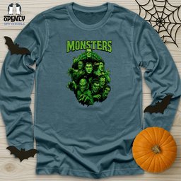 Monsters Unisex Long Sleeve Tee Gift For Animal Lover