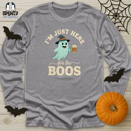 Im Just Here For The Boos Unisex Long Sleeve Tee Gift For Animal Lover