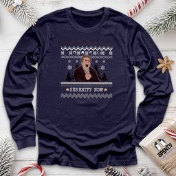 Serenity Now Unisex Long Sleeve Tee Gift For Animal Lover