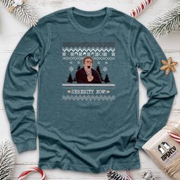 Serenity Now Unisex Long Sleeve Tee Gift For Animal Lover