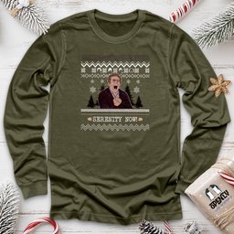 Serenity Now Unisex Long Sleeve Tee Gift For Animal Lover