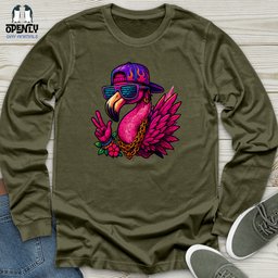 Funny Flamingo Unisex Long Sleeve Tee Gift For Animal Lover