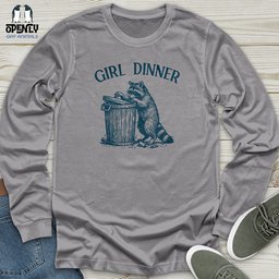 Girl Dinner Unisex Long Sleeve Tee Gift For Animal Lover
