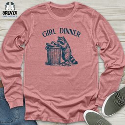 Girl Dinner Unisex Long Sleeve Tee Gift For Animal Lover