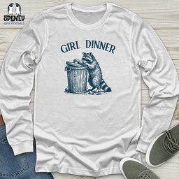 Girl Dinner Unisex Long Sleeve Tee Gift For Animal Lover