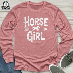 Horse Girl Unisex Long Sleeve Tee Gift For Horse Lover