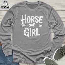 Horse Girl Unisex Long Sleeve Tee Gift For Horse Lover
