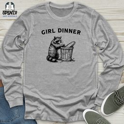 Girl Dinner 2 Unisex Long Sleeve Tee Gift For Animal Lover