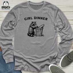 Girl Dinner 2 Unisex Long Sleeve Tee Gift For Animal Lover