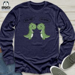 Hug Me Unisex Long Sleeve Tee Gift For Animal Lover