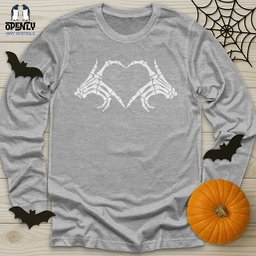 Halloween Skeleton Hand Shirt Unisex Long Sleeve Tee Gift For Animal Lover