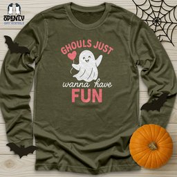 Ghouls Just Wanna Have Fun Unisex Long Sleeve Tee Gift For Animal Lover