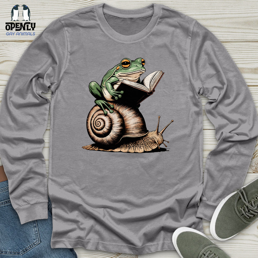 Frog Riding Sanil Unisex Long Sleeve Tee Gift For Frog Lover