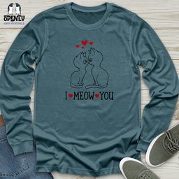 I Meow You Unisex Long Sleeve Tee Gift For Cat Lover