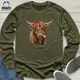 Fluffy Highlander Unisex Long Sleeve Tee Gift For Animal Lover