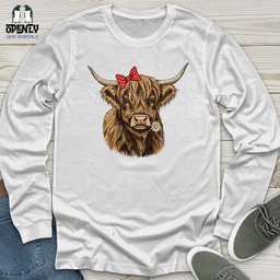 Fluffy Highlander Unisex Long Sleeve Tee Gift For Animal Lover