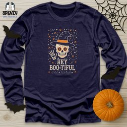 Hey Boo Tiful Unisex Long Sleeve Tee Gift For Animal Lover