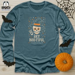 Hey Boo Tiful Unisex Long Sleeve Tee Gift For Animal Lover