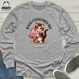 Rage Consumes Me Unisex Long Sleeve Tee Gift For Animal Lover