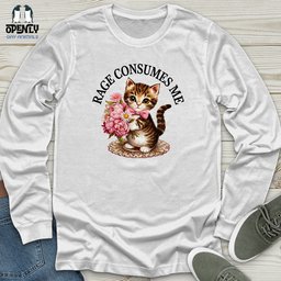 Rage Consumes Me Unisex Long Sleeve Tee Gift For Animal Lover