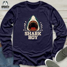 Shark Boy Unisex Long Sleeve Tee Gift For Animal Lover