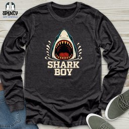 Shark Boy Unisex Long Sleeve Tee Gift For Animal Lover