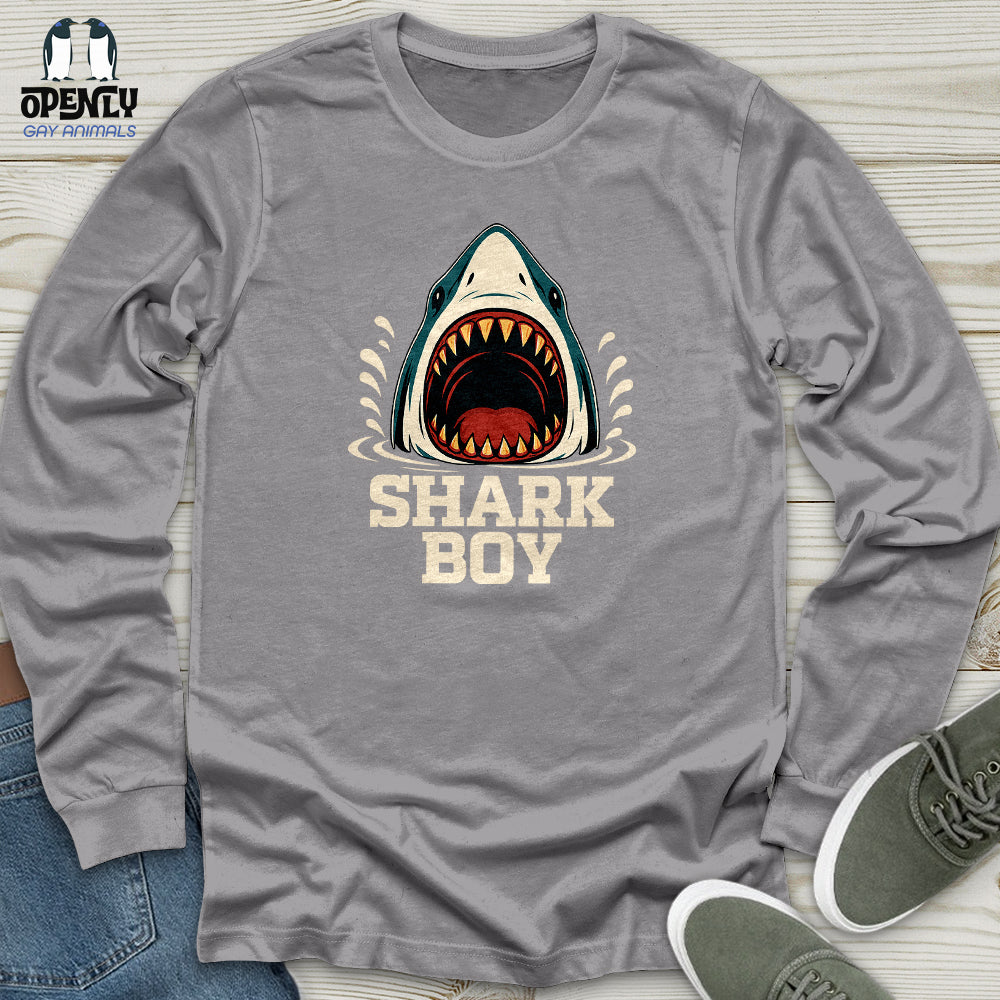 Shark Boy Unisex Long Sleeve Tee Gift For Animal Lover