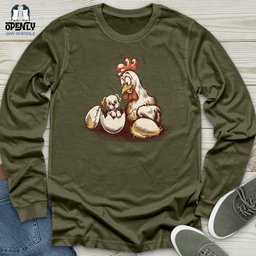 Surprised Chicken Unisex Long Sleeve Tee Gift For Animal Lover