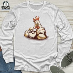 Surprised Chicken Unisex Long Sleeve Tee Gift For Animal Lover